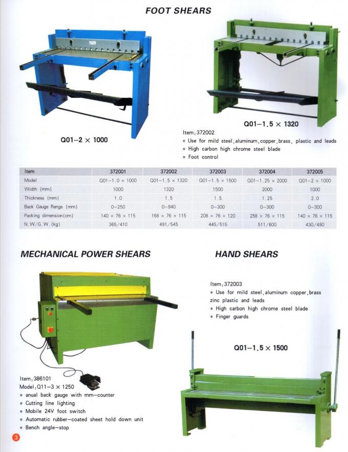 Kontrol Kaki Mesin Pemotong Geser Tangan Mesin Geser Kaki Untuk Baja Ringan 0