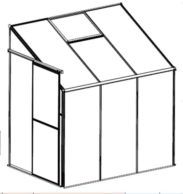 4ft Wall Mounted Green House Mudah Dirakit Hobby House Greenhouse 0