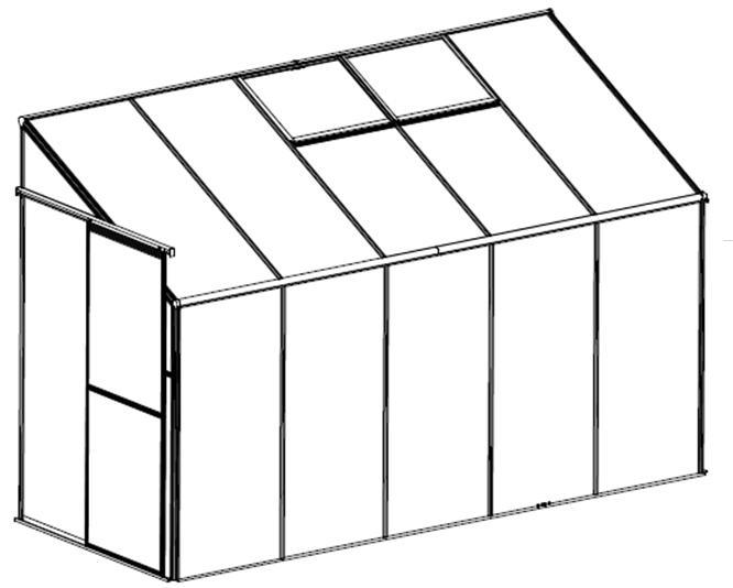 4ft Wall Mounted Green House Mudah Dirakit Hobby House Greenhouse 2