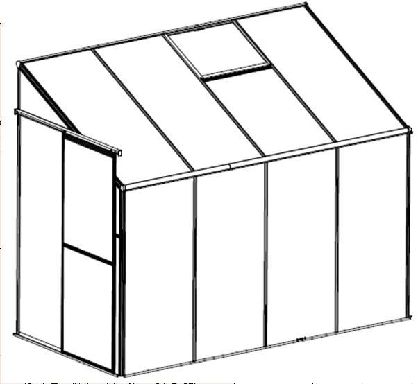 4ft Wall Mounted Green House Mudah Dirakit Hobby House Greenhouse 1