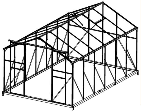 5cm Alat Mesin Taman Spire Garden Bingkai Aluminium Solar Green House 4