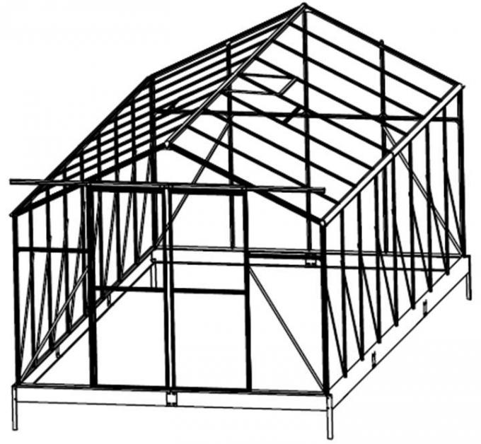 5cm Alat Mesin Taman Spire Garden Bingkai Aluminium Solar Green House 6