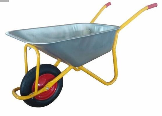 Sertifikasi CE Peralatan Mesin Kebun 0.6mm 5 Cuft Steel Wheel Barrow