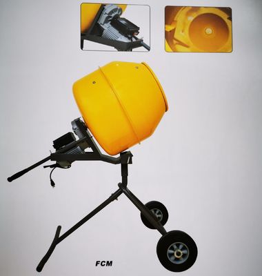 Mesin Pengaduk Beton Mini 160L Mesin Pencampur Semen Kuning