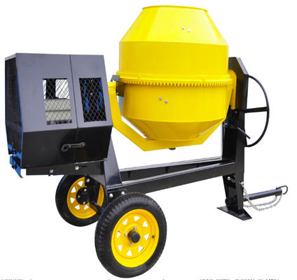 Mesin Pengaduk Beton Elektrik Ukuran Sedang 6.5HP Kuning Semi Kering