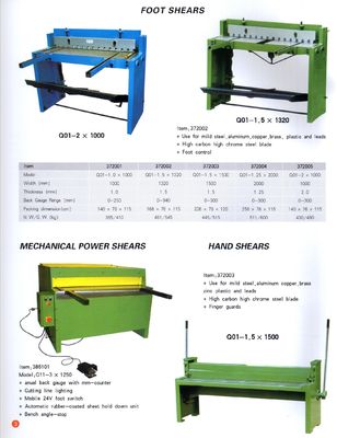 Mesin Pemotong Geser Tangan Semi Otomatis Mesin Tekuk Rol ISO