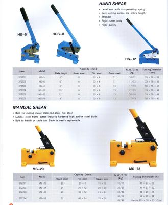 8mm Hand Lever Shearing Machine Hand Shear Cutter Untuk Memotong Lembaran
