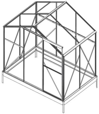 5cm Alat Mesin Taman Spire Garden Bingkai Aluminium Solar Green House