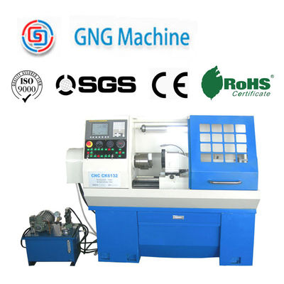 Manual / Hydraulic Turret CNC Metal Lathe dengan 400/1000mm X/Z Axis Travel