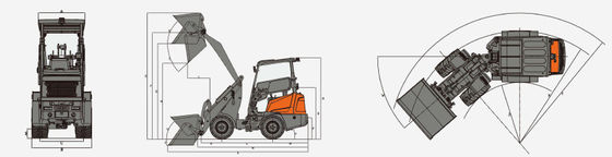 Motor hidraulik ganda Loader hidraulik penuh